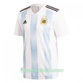 Camisolas de Futebol Argentina Equipamento Principal 2018 Manga Curta